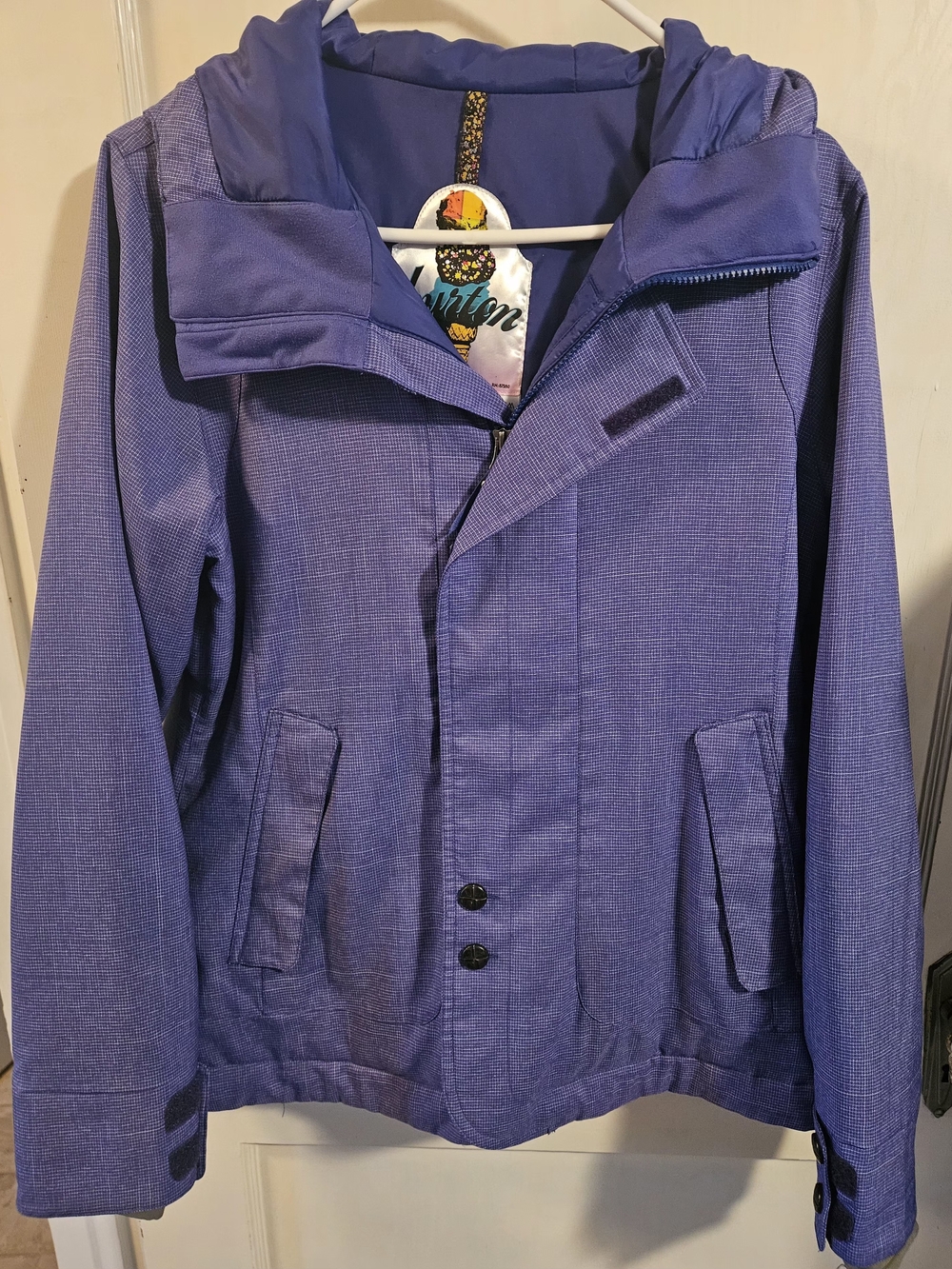 Burton Da Nang DRYRIDE Women's M Purple Blue Hooded Ski Snowboard Jacket